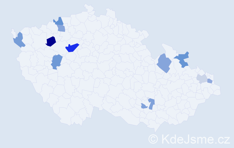 Příjmení: 'Gamanová', počet výskytů 14 v celé ČR