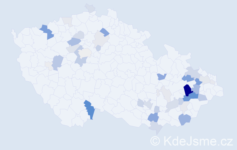 Příjmení: 'Rolincová', počet výskytů 114 v celé ČR