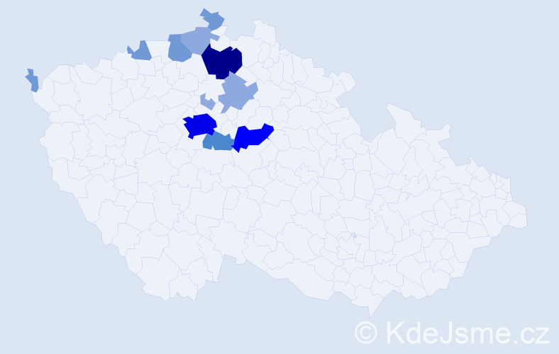 Příjmení: 'Verecká', počet výskytů 29 v celé ČR