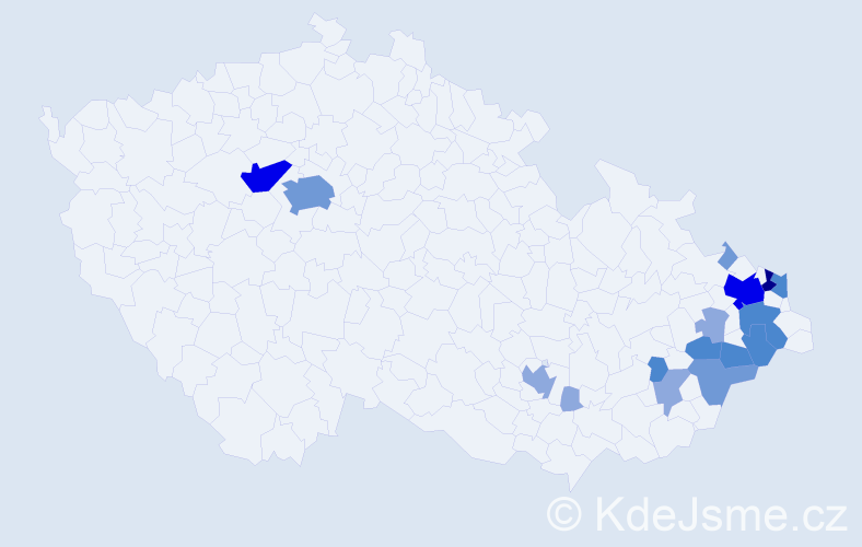 Příjmení: 'Seget', počet výskytů 44 v celé ČR