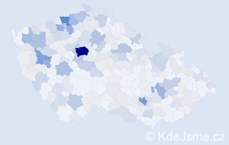 Příjmení: 'Walter', počet výskytů 822 v celé ČR