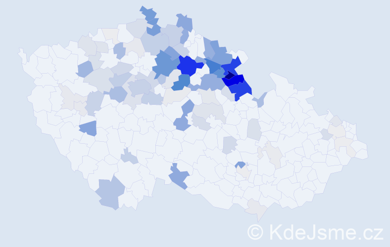 Příjmení: 'Švorc', počet výskytů 366 v celé ČR