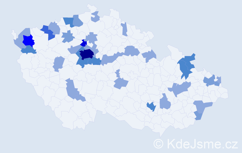 Příjmení: 'Orgoníková', počet výskytů 75 v celé ČR