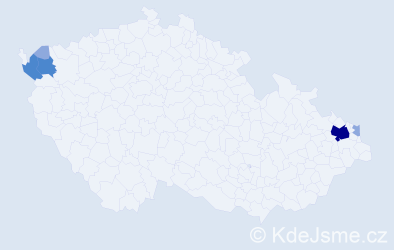 Příjmení: 'Harbistová', počet výskytů 11 v celé ČR