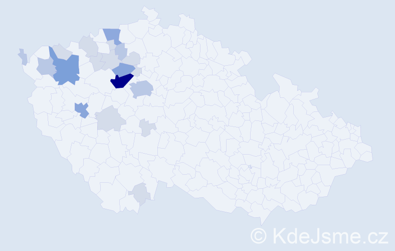 Příjmení: 'Střesková', počet výskytů 52 v celé ČR