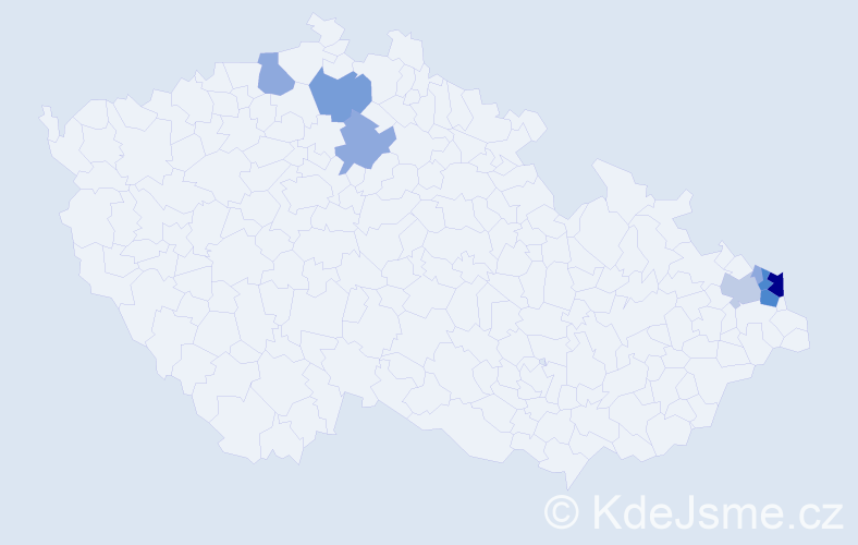 Příjmení: 'Pukowiec', počet výskytů 30 v celé ČR