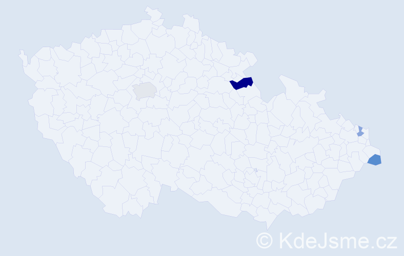 Příjmení: 'Hofierka', počet výskytů 6 v celé ČR