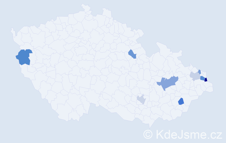 Příjmení: 'Tannenberg', počet výskytů 19 v celé ČR