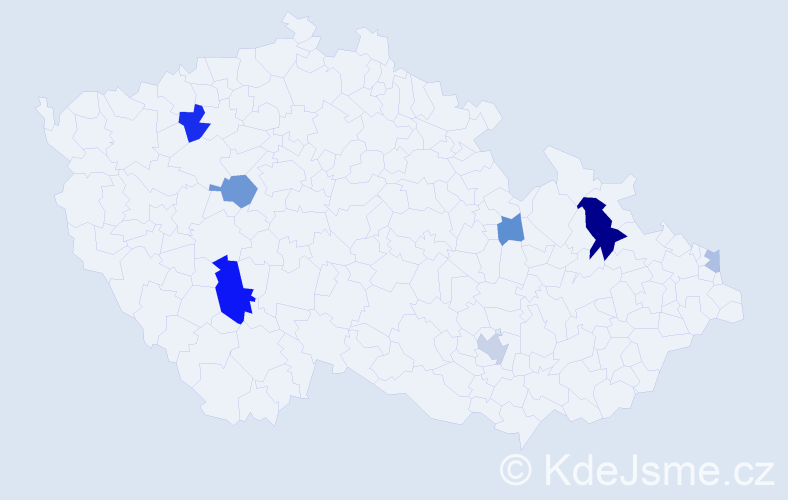 Příjmení: 'Drab', počet výskytů 16 v celé ČR