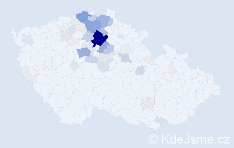 Příjmení: 'Knespl', počet výskytů 216 v celé ČR