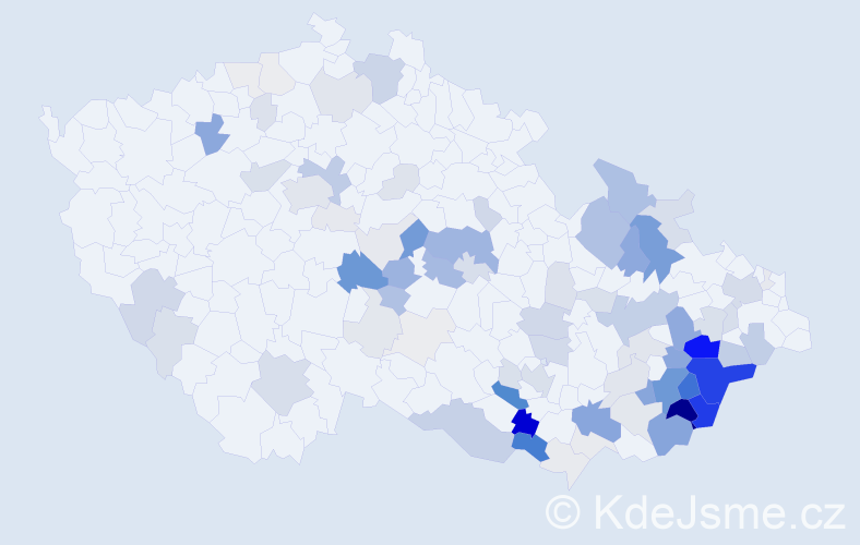 Příjmení: 'Novosád', počet výskytů 384 v celé ČR