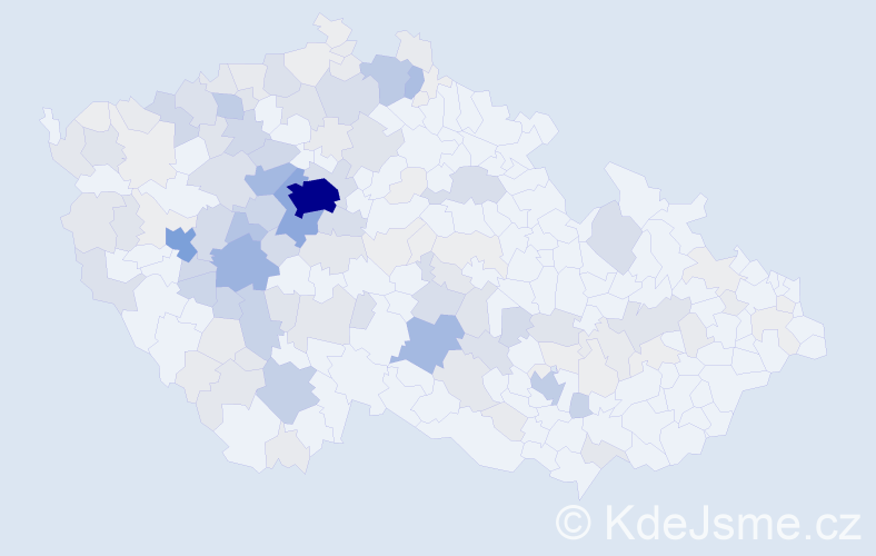 Příjmení: 'Vokurka', počet výskytů 601 v celé ČR