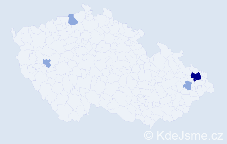 Příjmení: 'Kapošváryová', počet výskytů 8 v celé ČR