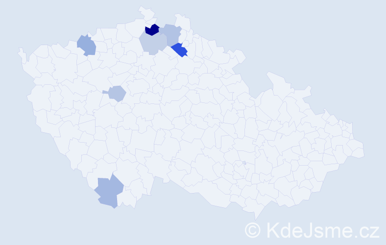 Příjmení: 'Zenko', počet výskytů 14 v celé ČR