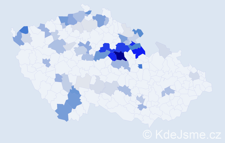 Příjmení: 'Dašek', počet výskytů 284 v celé ČR