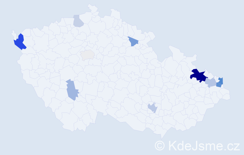 Příjmení: 'Čerevková', počet výskytů 32 v celé ČR
