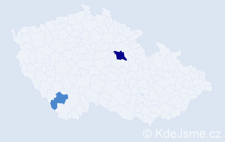Příjmení: 'Vanáčová', počet výskytů 4 v celé ČR
