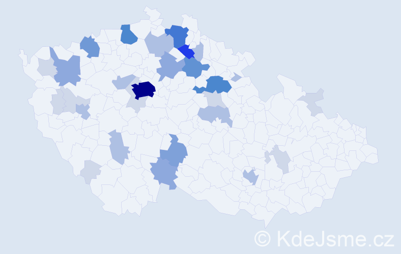 Příjmení: 'Charousek', počet výskytů 95 v celé ČR