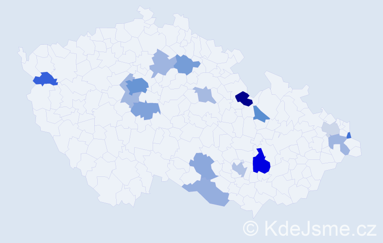 Příjmení: 'Scott', počet výskytů 36 v celé ČR