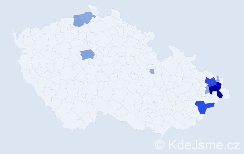 Příjmení: 'Galačová', počet výskytů 33 v celé ČR
