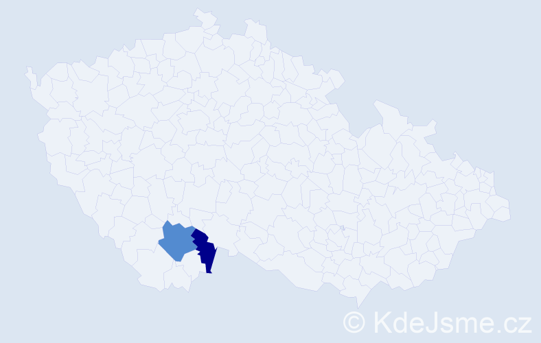 Příjmení: 'Ajgelová', počet výskytů 3 v celé ČR