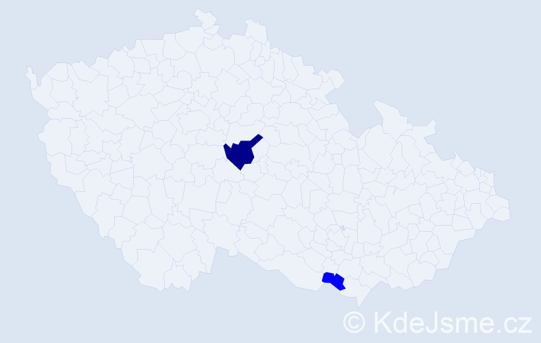 Příjmení: 'Strbík', počet výskytů 3 v celé ČR