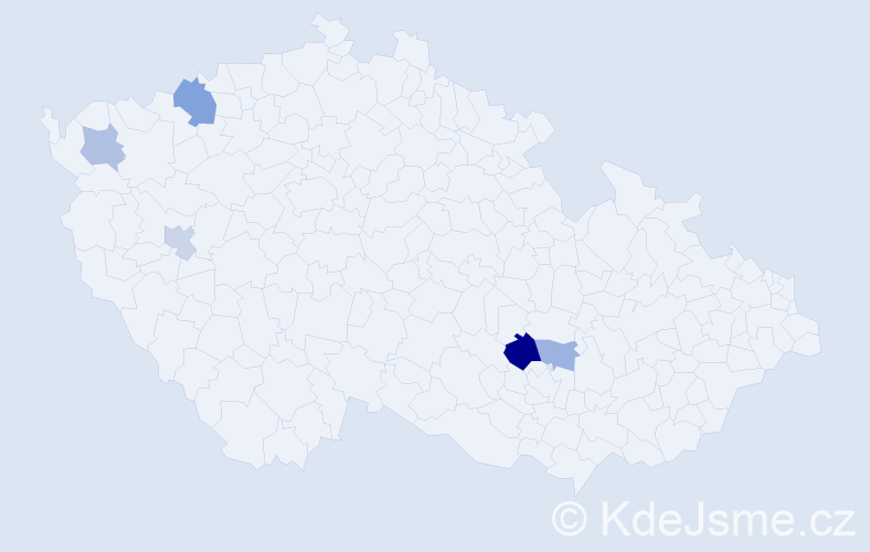 Příjmení: 'Jashari', počet výskytů 8 v celé ČR