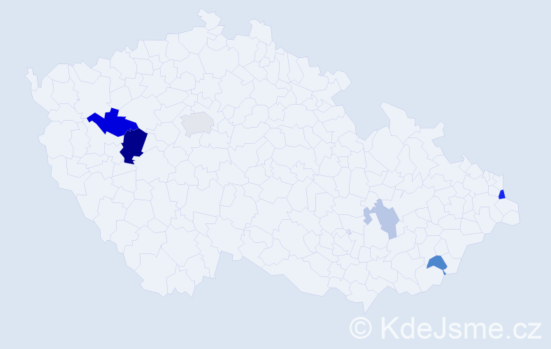 Příjmení: 'Labáková', počet výskytů 13 v celé ČR
