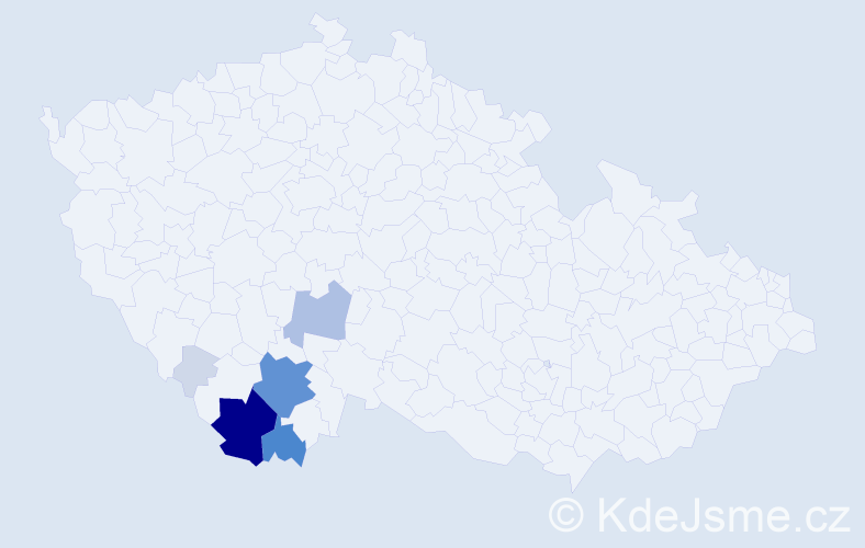 Příjmení: 'Cifreund', počet výskytů 31 v celé ČR