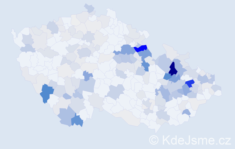 Příjmení: 'Chudá', počet výskytů 546 v celé ČR