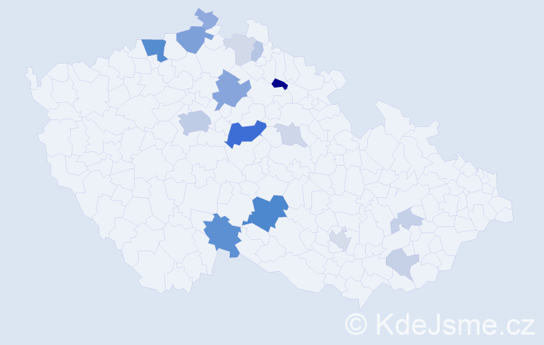 Příjmení: 'Perlová', počet výskytů 47 v celé ČR