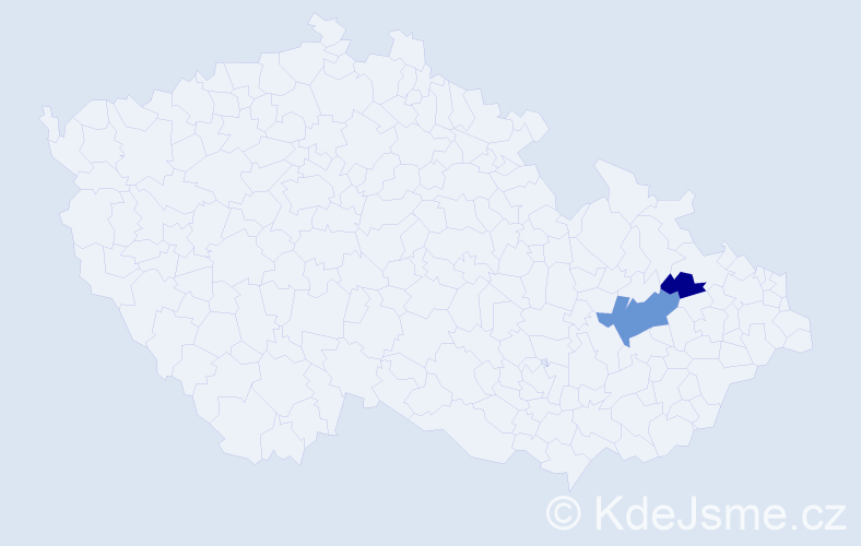 Příjmení: 'Barrow', počet výskytů 4 v celé ČR