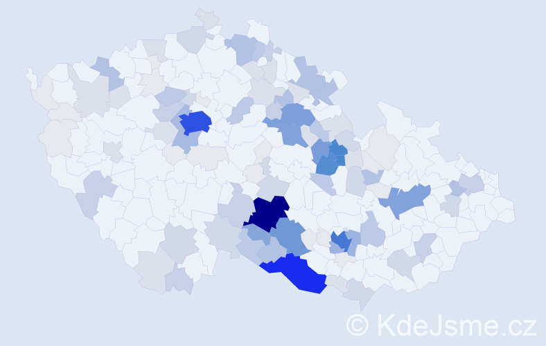 Příjmení: 'Štancl', počet výskytů 485 v celé ČR