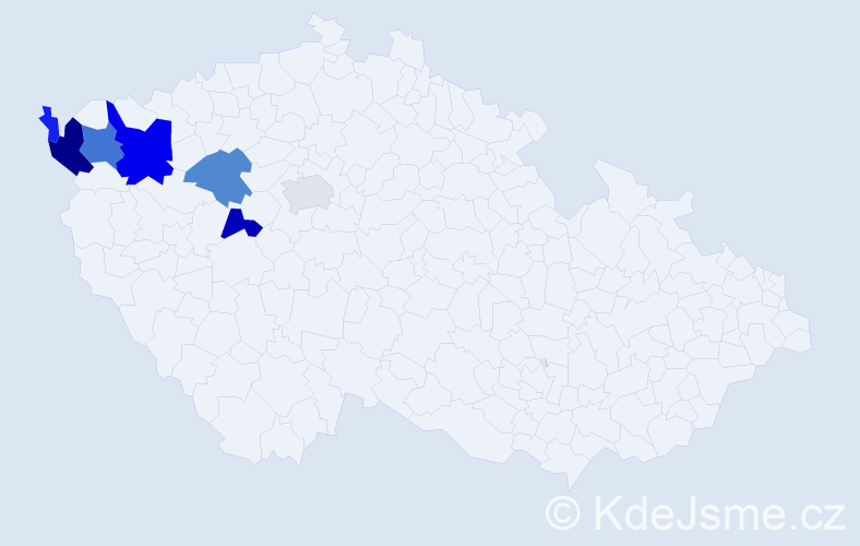 Příjmení: 'Pötzl', počet výskytů 19 v celé ČR