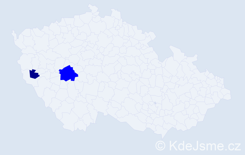 Příjmení: 'Makkay', počet výskytů 3 v celé ČR