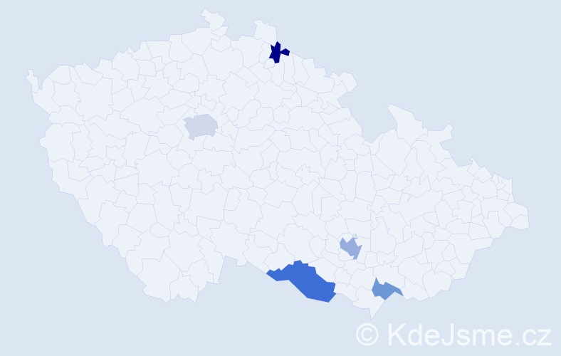 Příjmení: 'Nasr', počet výskytů 8 v celé ČR