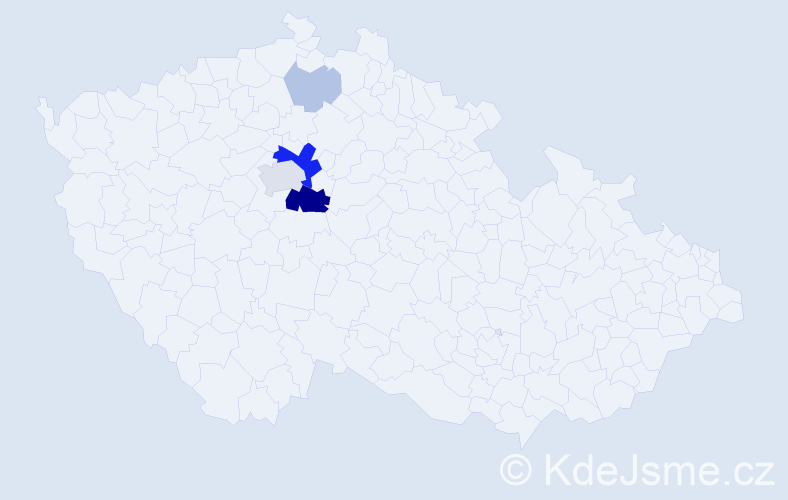 Příjmení: 'Vichera', počet výskytů 16 v celé ČR