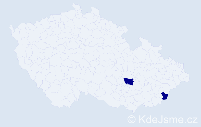 Příjmení: 'Patocki', počet výskytů 2 v celé ČR