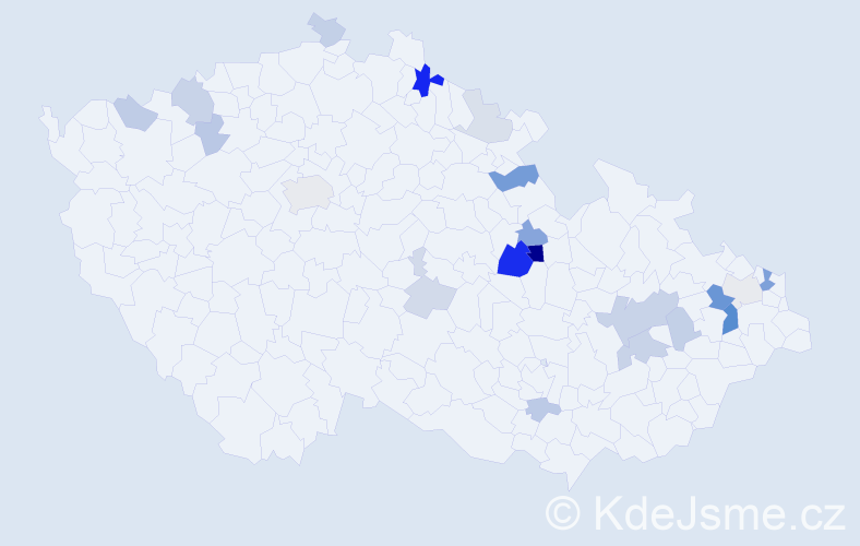 Příjmení: 'Adamský', počet výskytů 53 v celé ČR