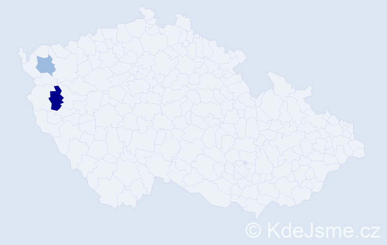 Příjmení: 'Donate', počet výskytů 5 v celé ČR