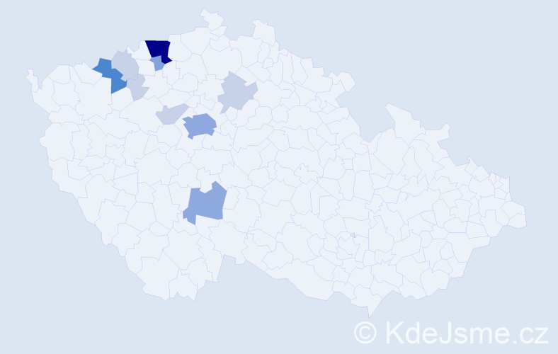 Příjmení: 'Vršatová', počet výskytů 29 v celé ČR