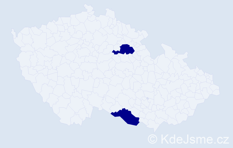 Příjmení: 'Skibíková', počet výskytů 4 v celé ČR