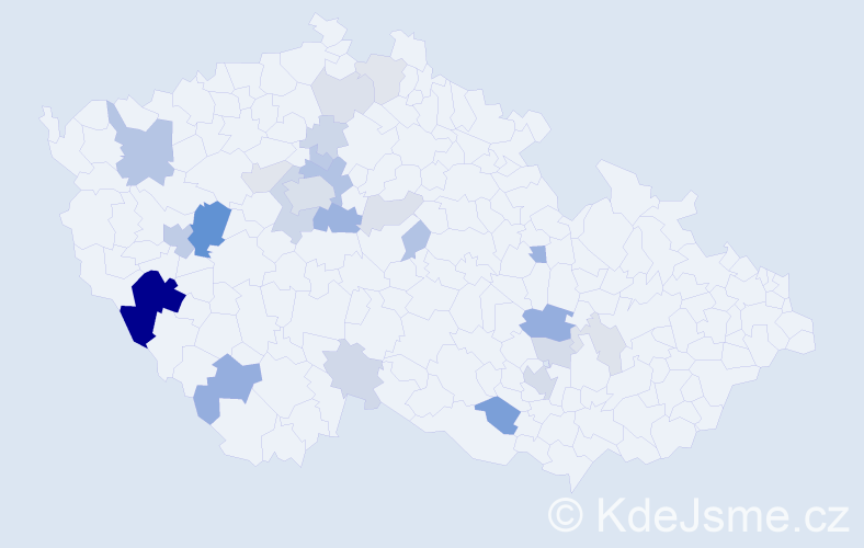 Příjmení: 'Ferus', počet výskytů 69 v celé ČR