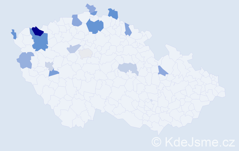 Příjmení: 'Wendlerová', počet výskytů 59 v celé ČR