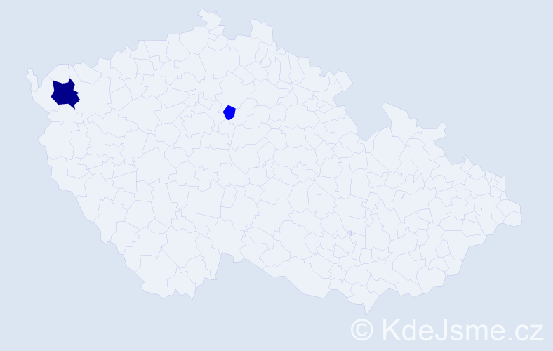 Příjmení: 'Bajerlová', počet výskytů 3 v celé ČR