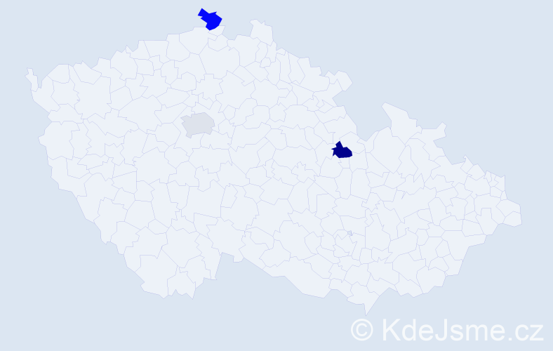 Příjmení: 'Chlpošová', počet výskytů 3 v celé ČR