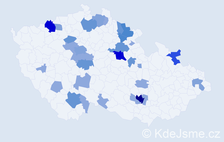 Příjmení: 'Leder', počet výskytů 79 v celé ČR