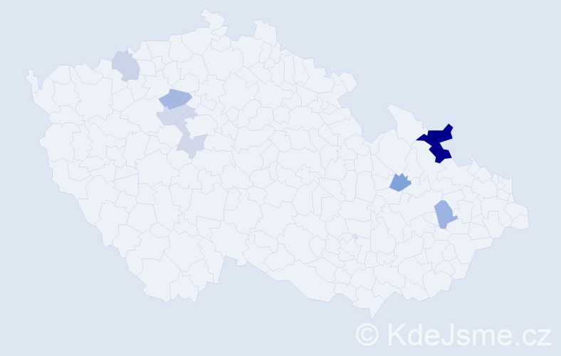 Příjmení: 'Talapková', počet výskytů 13 v celé ČR
