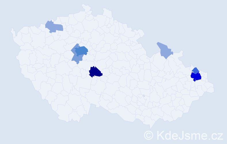 Příjmení: 'Lizák', počet výskytů 25 v celé ČR