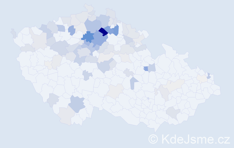 Příjmení: 'Hyková', počet výskytů 256 v celé ČR